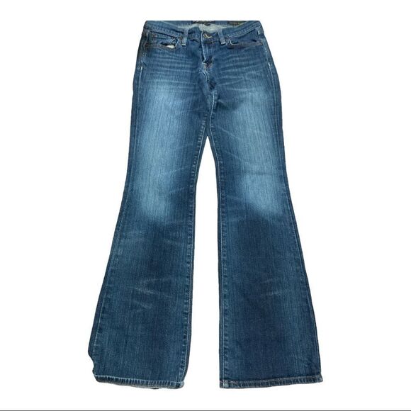 Lucky Brand Sweet N Low Boot Cut Medium Blue Wash Factory Faded Preowned Jeans - Picture 2 of 9